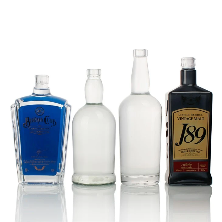 Bottiglia di vetro generale per whisky da 750 ml